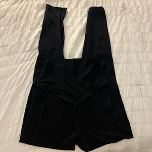 OFFLINE By Aerie Real Me High Waisted Crossover Black Leggings